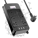 Outdoor Power Strip Weatherproof with 3 USB Ports, Outdoor Surge Protector Waterproof 6 Outlets 6 ft