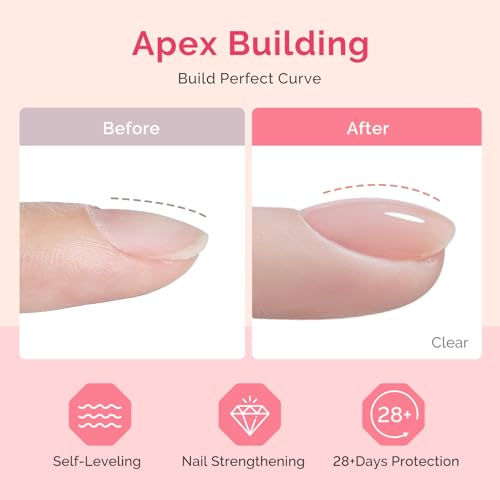 Image of MelodySusie Builder Gel Nail Dehydrator and Primer Set Long Lasting Shine Nail Polish Art Design Manicure Kit Perfect Gifts for Women Girls 3 Pcs 15ml Clear