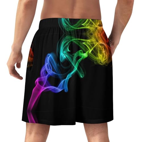Glow in Dark Splatter Neon Men's Shorts Pajama Sleepwear Swim Trunks Funny Swimsuit3