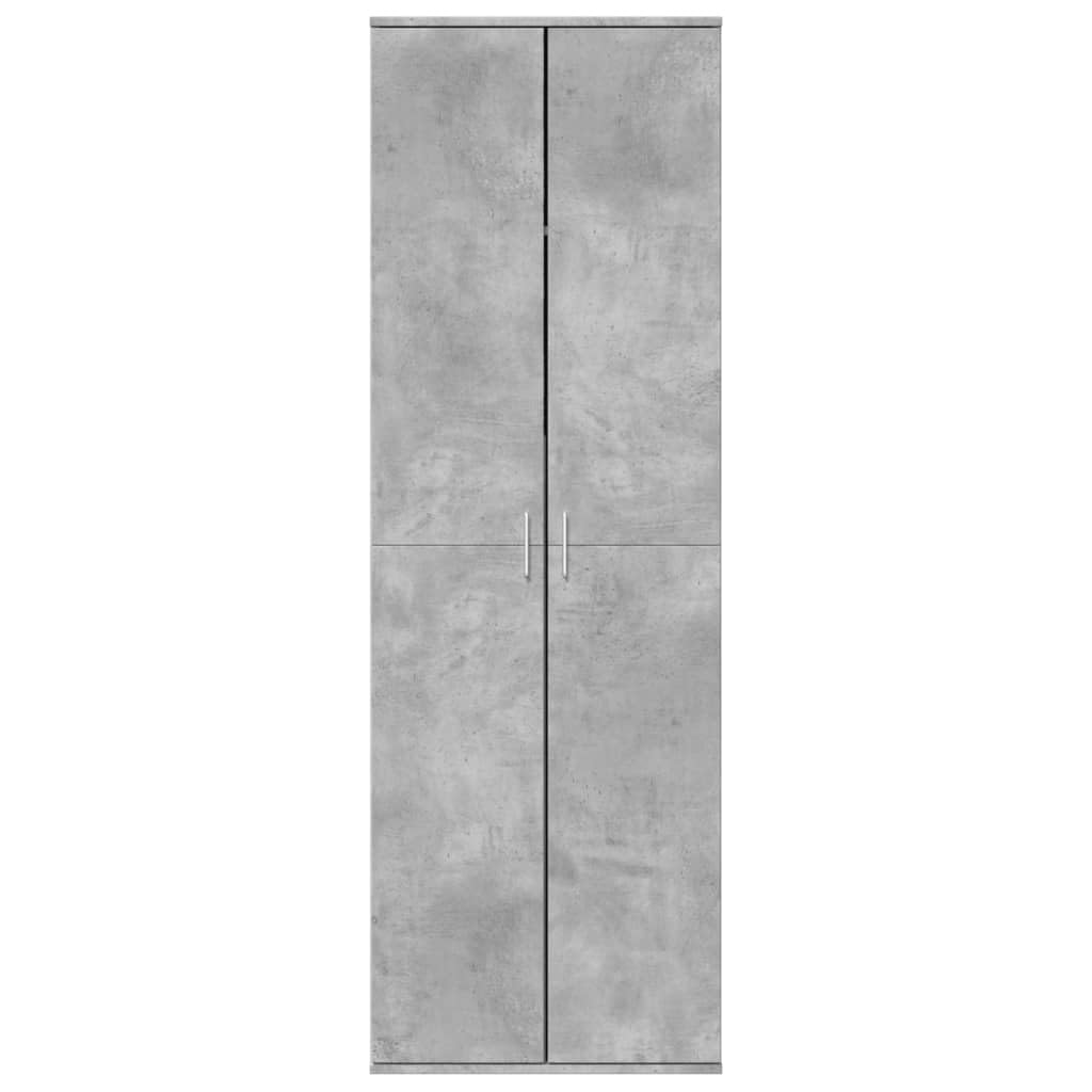 IKAYAA Armario Multiusos 2 Puertas Escobero y de Limpieza, Almacenaje Hogar, Madera de Ingeniería, 60x35x180 cm Gris Hormigón