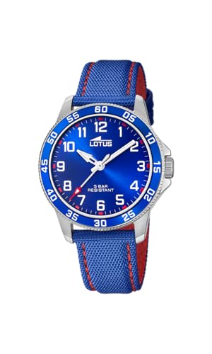 LOTUS Reloj Infantil 18787/5 Junior Collection Caja de Acero Inoxidable Plateado Correa de Piel Azul LOTUS Reloj Infantil 18787/5 Junior Collection Caja de Acero Inoxidable Plateado Correa de Piel Azul