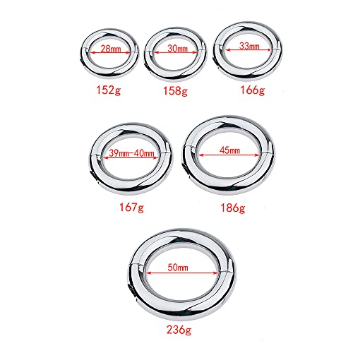 ペニスリング コックリング男性用 ペニすリング cock ring ボンテージ 拘束リング 重量ベアリングト ボール ストレッチャー 加重 304金属 ステンレス鋼 コックペンダント ウェイト トレーニング 男性の貞操デバイ (A4:内径39-40mm、重さ:167g) - 画像3