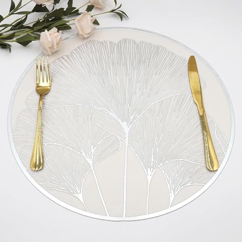Image of Dakshya Industries Placemats for Dining Table PVC Waterproof (Modern, Pack of - 6)