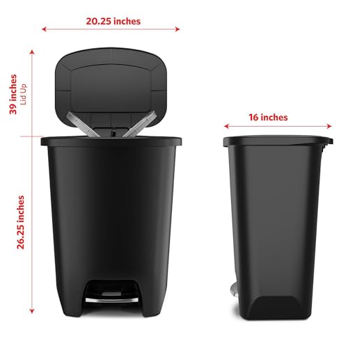 Caneca de Basura Rectangular Negra 20 Gal 3 Unidades miniatura 2