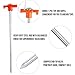 ABCCANOPY 11 Inch Tent Stakes 10 Pcs Non-Rust Metal Ground Anchors, Heavy Duty Spikes with 4 Ropes for Outdoor Camping, Orange