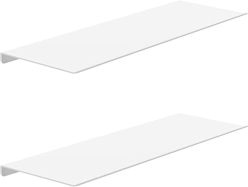 Miniatura 11 de MKO Estantes flotantes de 12 pulgadas para pared, estante pequeño de metal montado en la pared para baño, dormitorio, sala de estar, cocina,