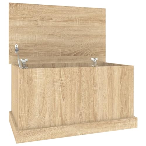vidaXL Baúl almacenaje Madera contrachapada Roble Sonoma 70x40x38 cm