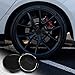 YUPIKJI 4PCS Car Wheel Center Cap, 55mm ABS Wheel Hub Modification Cover, Waterproof Snap-in Car Rim Center Cover, Universal Exterior Wheel Decoration Cover Accessories for Cars, Trucks, SUVs (Black)