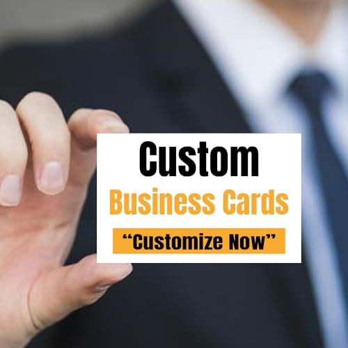 1000Pcs Custom Business Cards Add Photo/Text/LOGO Personalized Business Cardsfor Small Business 300gsm Matte Paper Front & Back Sides Printed 3.5\" x 2\"