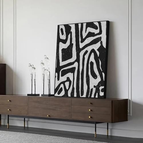 Décoration murale salon zèbre noir et blanc YAJNILUCK, cadre intérieur moderne 20x30