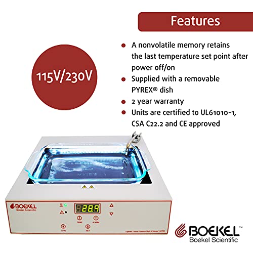 Boekel 145702 Standard Lighted Tissue Flotation Bath, 115V - Thumbnail 3