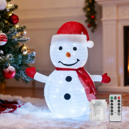 Aigostar Schneemann-Weihnachtsdekolichter mit Batteriebox, mit...