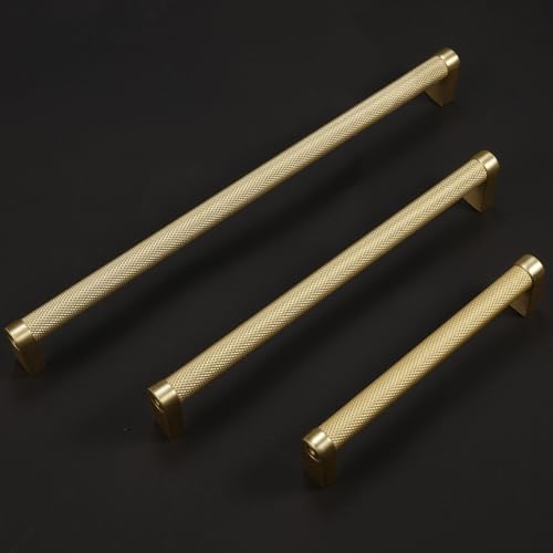 BUKOBYHE 10 Pack 5Inch Kitchen Cabinet Handles Brushed Gold Knurled Cabinet Pulls Gold Drawer Pulls Kitchen Hardware by BUKOBYHE - Image 6