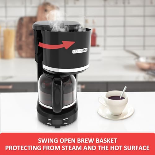 Kitchentrend CM1431 12-Cup Programmable Coffee Maker With Permanent Filter, Removable Water Reservoir Coffee Machine thumb #3