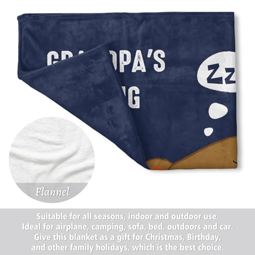 Niyewsor Grandpa Gifts, Grandpa Fathers Day Blanket Gift, Birthday Gift for Grandfather from Granddaughter, Grandson, Grandkids, Grandpa's Snoring Corner Blanket, 60"x50" by Niyewsor - Image 4