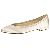 Obermaterial: Satin Rainbow Club Brautschuhe Stevie - Ballerina, Ivory / Creme, Satin - Hochzeitsschuhe, Flach, Bequem, Blockabsatz, Glitzer, Damen, Größe 39 ( UK 6)