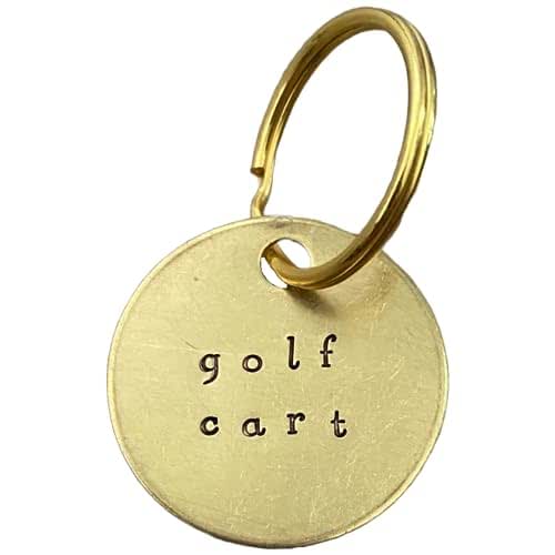Golf Cart Keychain Metal Key Label Identifier Tags with