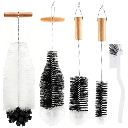 5 Stück Flaschenbürste für Glasflaschen, Flaschenreiniger für Sodastream, Flasche Küchenbürsten, Flaschenreiniger Bürste, Reinigungsbürste für Glaskaraffe, Trinkflaschen, Kunststoffflaschen