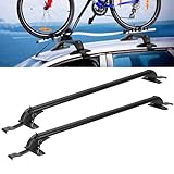 KOCASO 43' Universal Roof Rack Cross Bars, Adjustable Aluminum Lockable Crossbars W/Extendable Window Frame & Dual Key, Upgraded Rooftop Luggage Crossbars for Bare Roof Cars Trucks, 165LBS Max Load