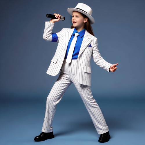 BAURGHOP Kids Dance Star Costume for Boys 80s 90s Hop Stage Outfit for Cosplay Party (8-9 Years) by BAURGHOP - Used condition - Image 3
