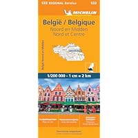 Belgium North & Central - Michelin Regional Map 533: Map