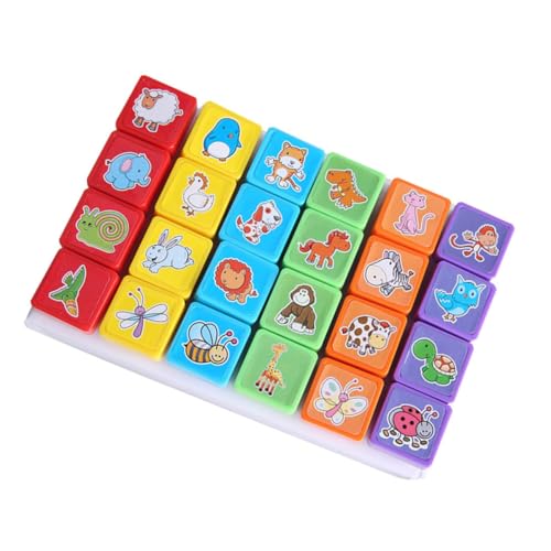 Scrapbooking enfant et dessins : pack de 24 tampons animaux