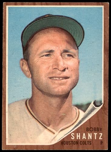 1962 Topps #177 GRN Bobby Shantz Houston Colt 45s (Baseball Card) (Green Tint) EX Colt 45s