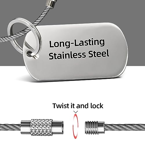 4 Pack Personalized Luggage Tags for Suitcases and Backpacks - Stainless Steel Metal Unique Custom Traval Bag Name Tags for Kids, Women, Luggage, Baggage, Cute and Funny - Bulk Set (4 Pack)4