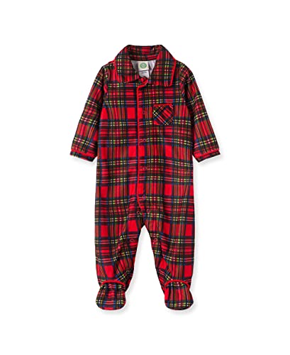 Little Me Clothes for Baby Boys' Romper Sleeper Plaid Footie, 6M