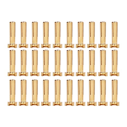 30 Uds. Conectores tipo banana hembra macho 4,0mm conector tipo bala dorado para RC ESC LIPO dispositivo de batería Motor eléctrico Cover