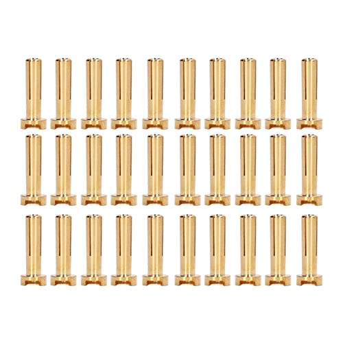 Connettore Connettore spina a banana, dimensioni standard 30 pezzi contatto perfetto 0,15 pollici Banana Plug Connector Kit Ottone per apparecchiature elettroniche