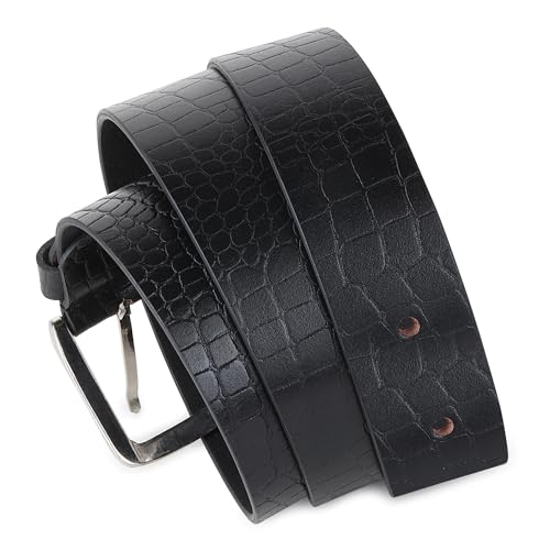 Image of Casual Genuine Leather Belt for Men's /Boys ideal for Jeans. Color - Brown /Tan ||CSBL-CROCO-BR||