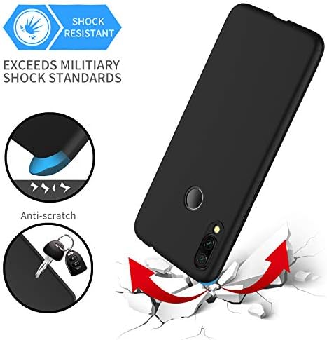 Huawei P Smart 2019 Case, ORETECH Huawei P Smart Case with [2 x Tempered Glass Screen Protector] 360 Full Body Ultra-Thin,Anti-Scratch Hard PC Phone Case Cover for Huawei P Smart 2019 Case -Black