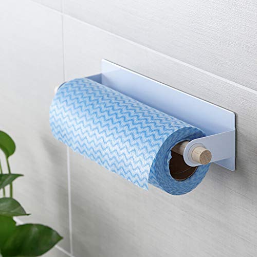 Yu2d Adhesive Paper Towel Holder Under Cabinet for Kitchen Bathroom (White) - Image 4