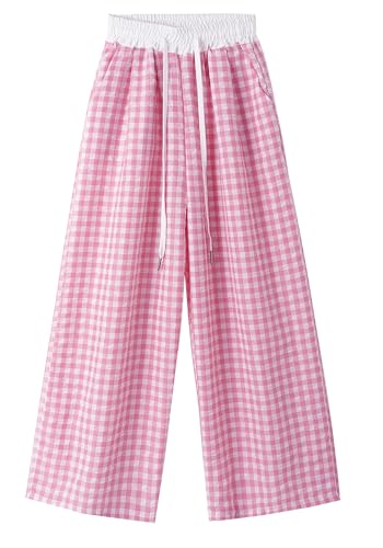 Pantalon vichy à jambes larges filles 5-14 ans Happy Cherry