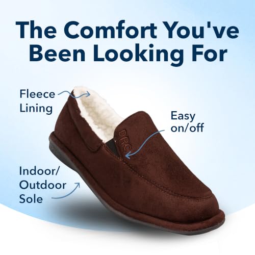 Image of Dr. Comfort Relax Men's Diabetic Slipper, Fleece Lined, Closed Heel