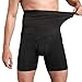 CurcKua Sauna Shorts for Men, Elastic Polyester Sauna Pants for Men with PU Heat Accumulating Film, High Waist Quick Sweat Compression Shorts for Running, Biking, Gym, 3XL Pants