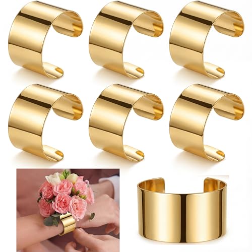 Liliaafar 6 Pcs Gold Corsage Wrist Bracelet Bands for...