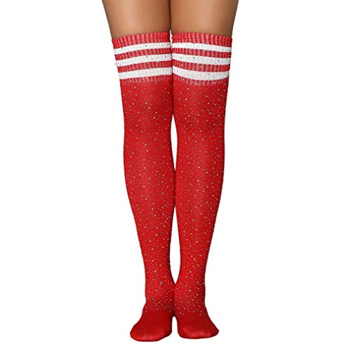 Image of Women's Sparkle Rhinestone Stocking Sexy Shiny Socks Over Knee High Stocking
