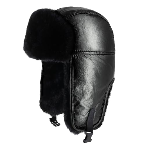 Image of Winter Trapper Ushanka Hat, Aviator Hat, Ear Flaps, Men Women