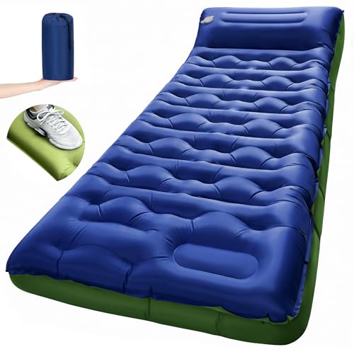 Camping Sleeping Pad with Pillow and Foot Pump