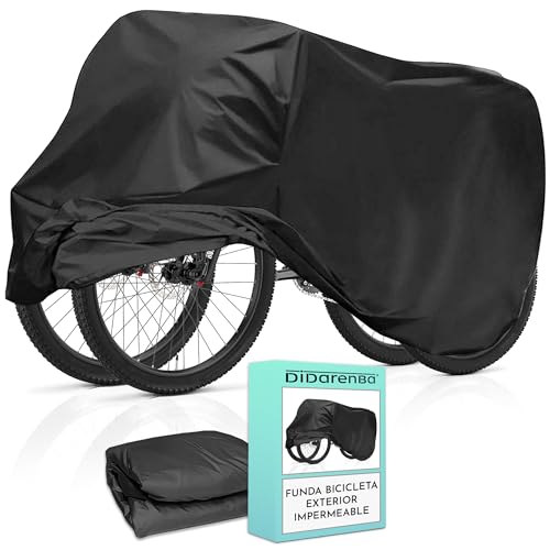 Funda 2 bicicletas exterior impermeable universal resistente al agua rayos UV polvo material PEVA de Alta Durabilidad 240x140 cm