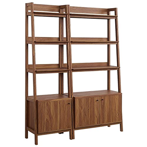 Modway Bookshelf Display Cases In Walnut - Set Of 2 #TOP6