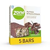ZonePerfect Protein Bars, 14g Protein, 18 Vitamins & Minerals, Nutritious Snack Bar, Chocolate Mint, 5 Bars