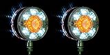 Outline Vorderseite Marker 2 x Chrom Bernstein/LED weiß Seite Marker Licht für Truck Trailer Chassis LKW
