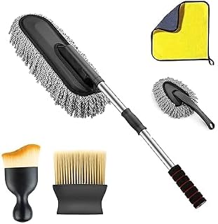 Fresnillo 5 PCS Microfiber Car Duster Kit Interior & Exterior Car Cleaning Detailing Tool Scratch & Lint Free, Pollen Remo... Price In India