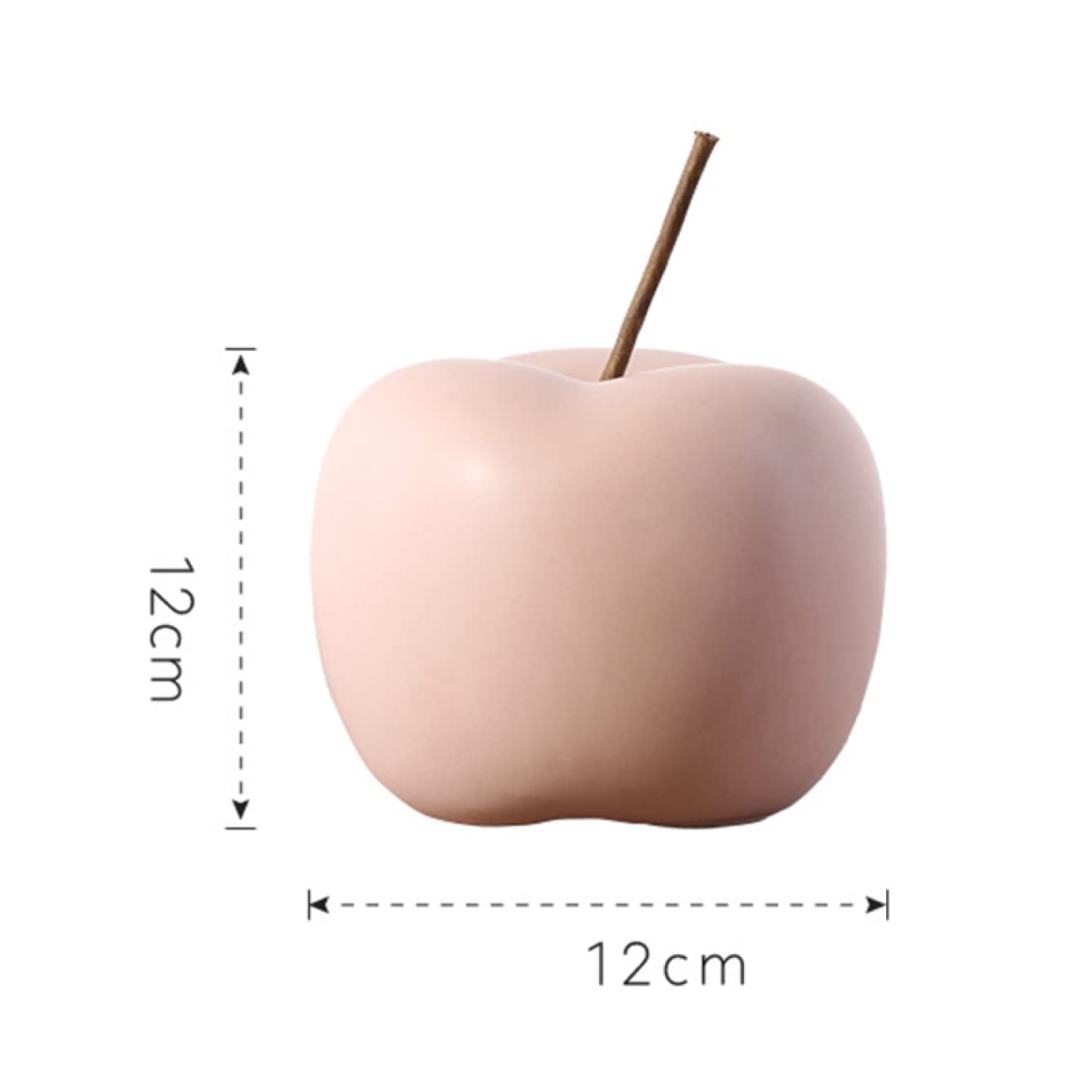 リンゴ形状の陶器オブジェ fkolme_cly-41