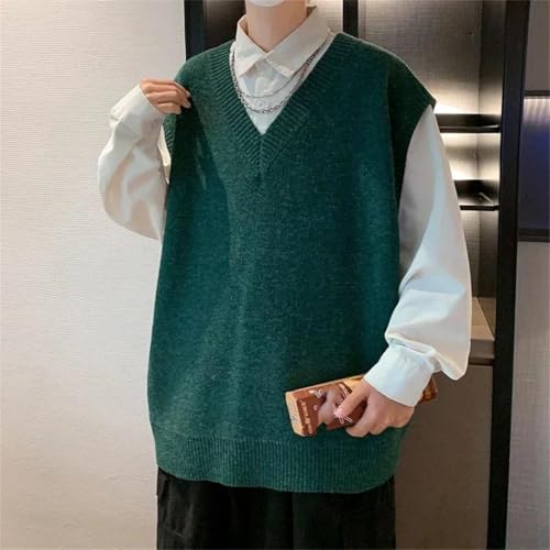 Men's Casual Sweater Vest Vest Winter Sleeveless O-Neck Basic Pullover Sweater2