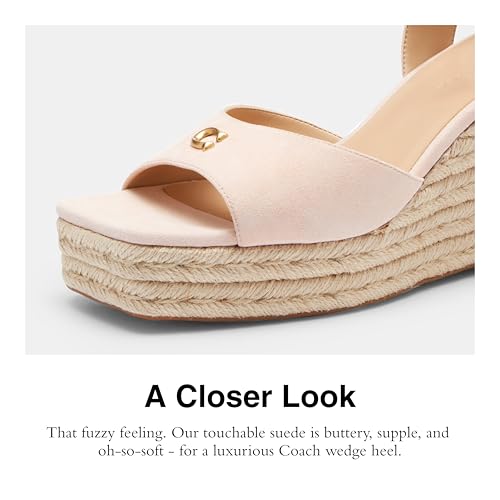 Coach Women's Suede Espadrille Wedge Platform4