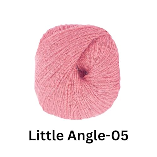 Image of VCR 4 Ply Dusty Pink Little Angle Yarn, 25 Grams, 92 Meters Length, 100% Acrylic Soft Baby Knitting Yarn for Crochet, Newborn Sweaters, Soft Baby Socks, Mittens and Leggings, Pack of 1